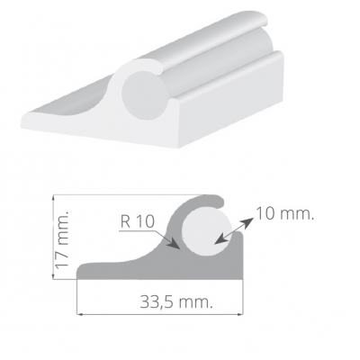 PROFILO IN PVC PER CUSCINERIA MT4