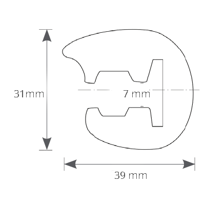 PROFILO L35 BIANCO MT 25