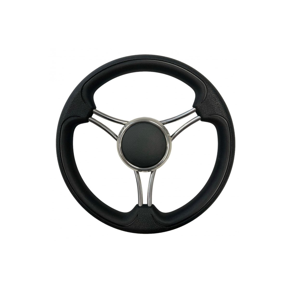 RUOTA TIMONE NERO PELLE Ø MM.350